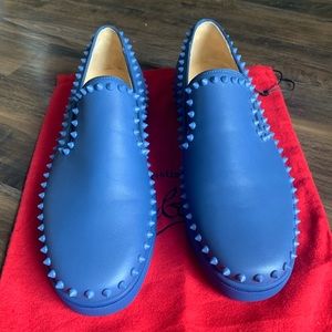 Christian Louboutin - Blue Pik Boat Spike Shoes